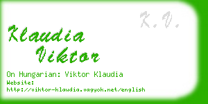 klaudia viktor business card